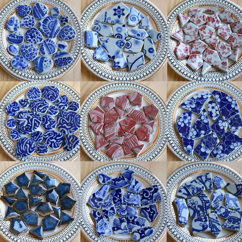 Ceramic Tile Blank - 100 جرام البيضاوي السيراميك بلاط الموزاييك