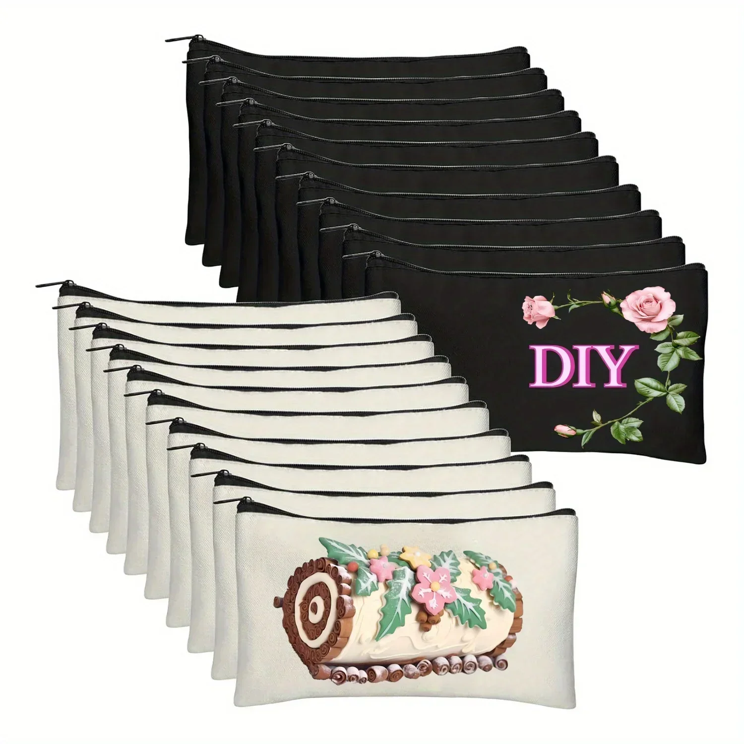 Tote Bag Sublimation - 20 قطعة من أكياس المكياج الفارغة