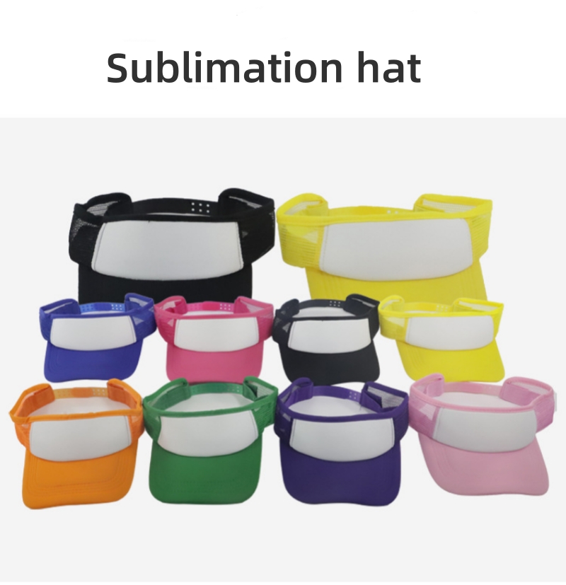 Hat Sublimation Blank - 10 قطع قبعات شمسية صيفية فارغة