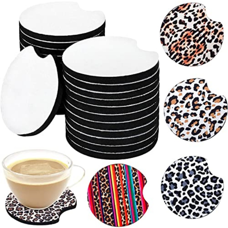 Coaster Sublimation Blank - 40 قطعة من حاملات الأكواب الفارغة