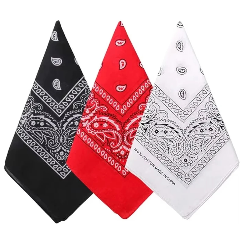 Bandana Blank White - وشاح كبير بنمط البايزل للرجال والنساء