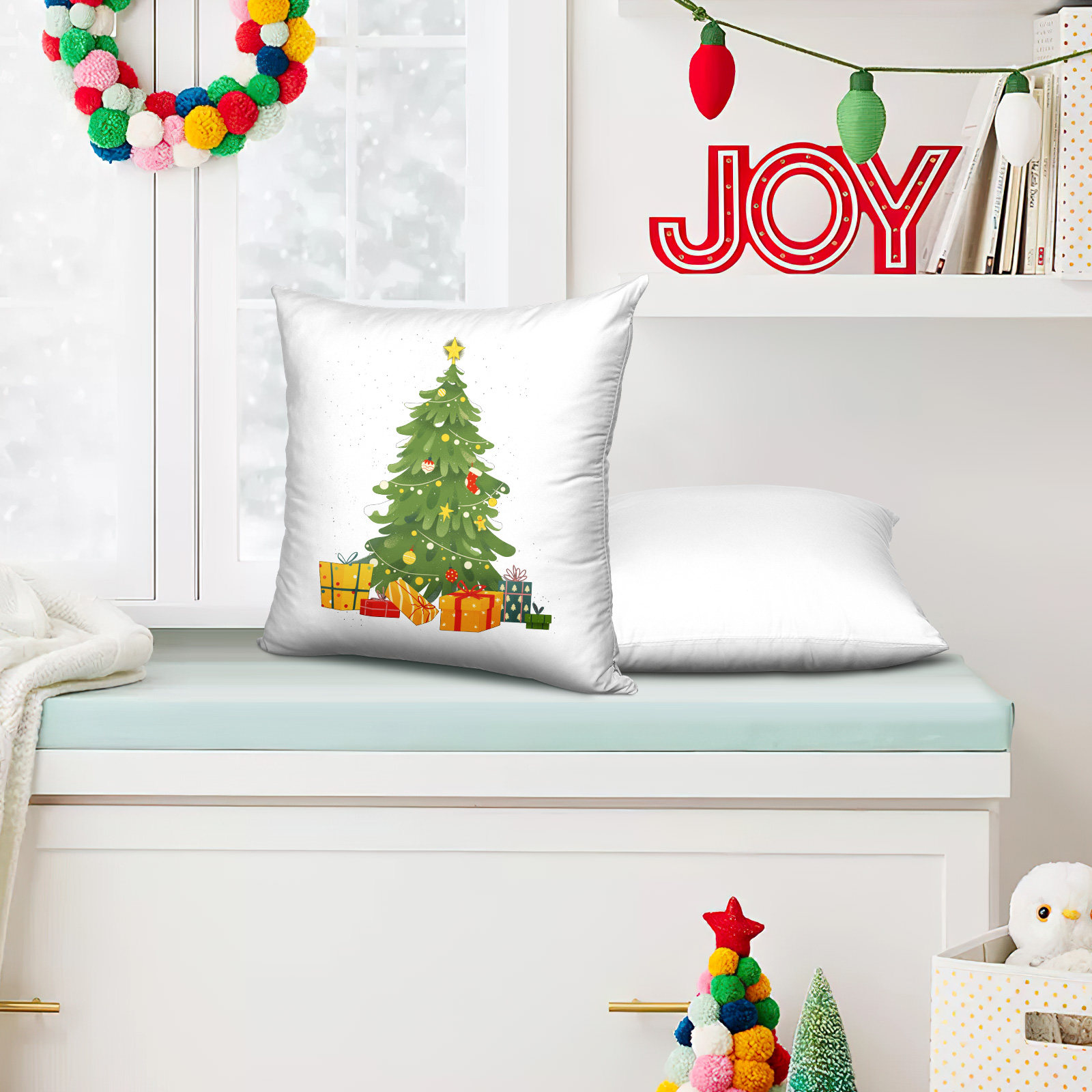 Pillow Cover Sublimation - 4 قطع أغطية وسائد بيضاء للطباعة