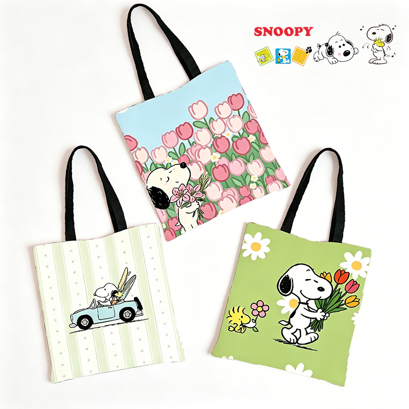 Tote Bag Sublimation - حقيبة قماشية مطبوعة بتصميم سنوبي للنساء،