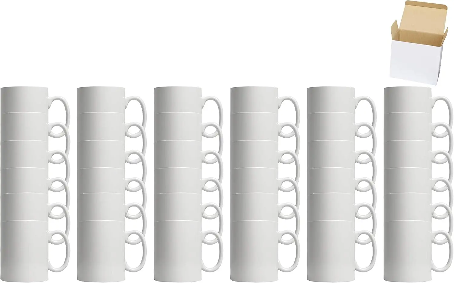 Sublimation Mug White - كوب قهوة سيراميك أبيض للطباعة بالحرارة