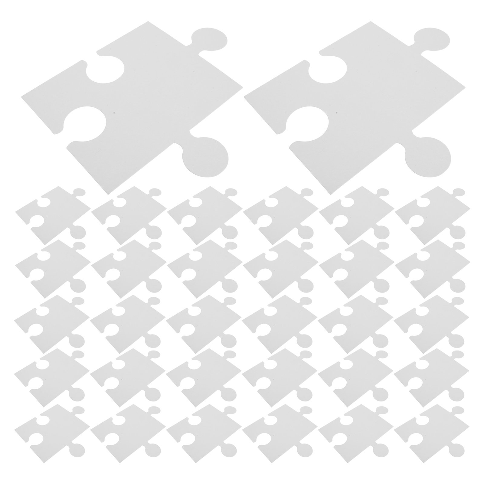 Puzzle Blank White - 60 قطعة من قطع الألغاز الورقية