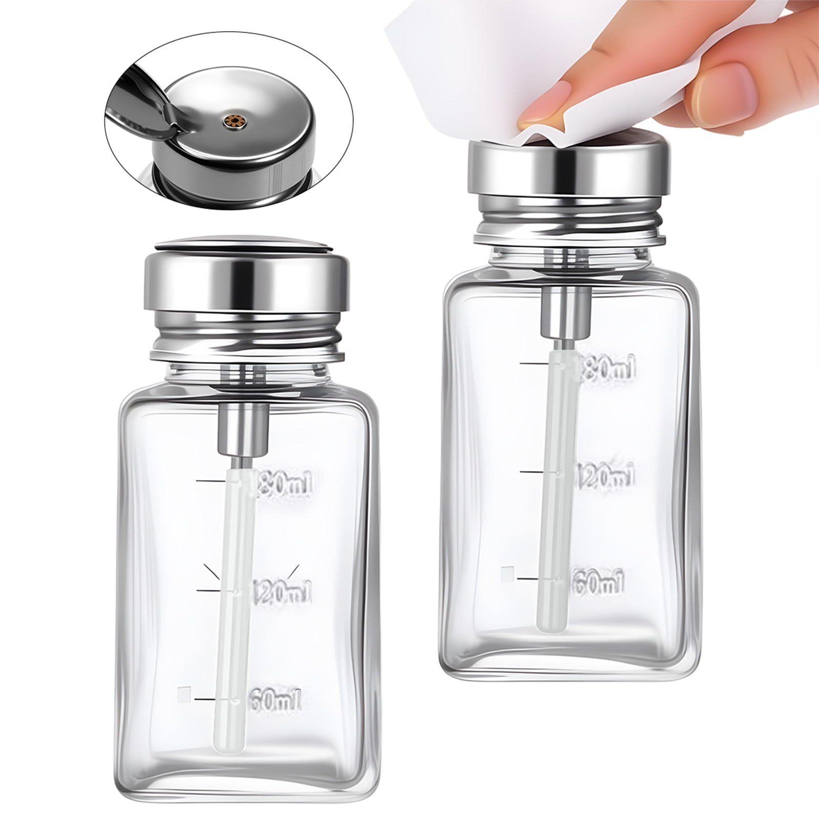 زجاجة أظافر زجاجية سعة 180 مل، - مراجعة Water Bottle Blank وسعره