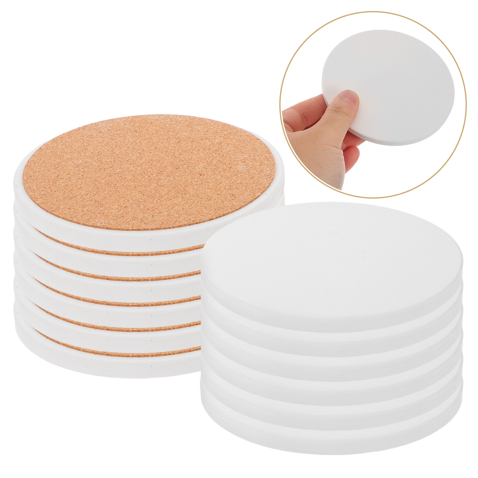 12 قطعة من حاملات الأكواب الخز - مراجعة Coaster Sublimation Blank وسعره