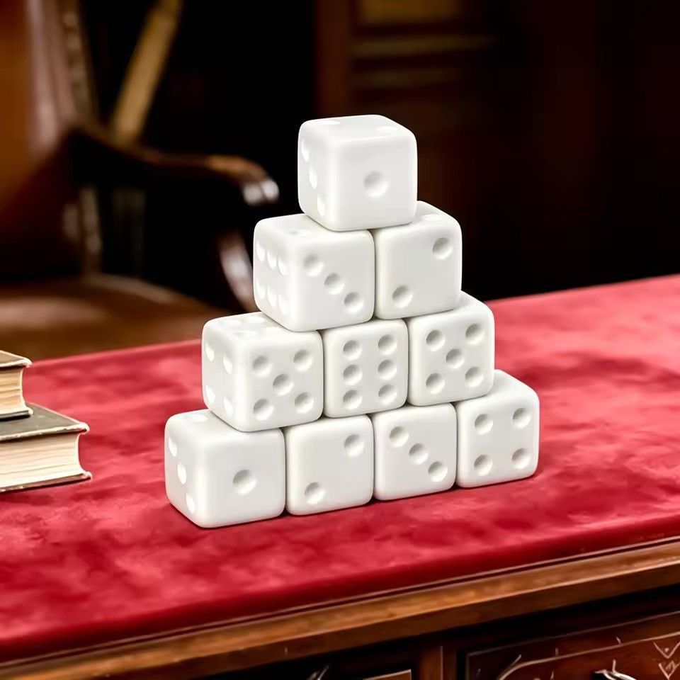 10 قطع/مجموعة من النرد الأبيض  - مراجعة Puzzle Blank White وسعره