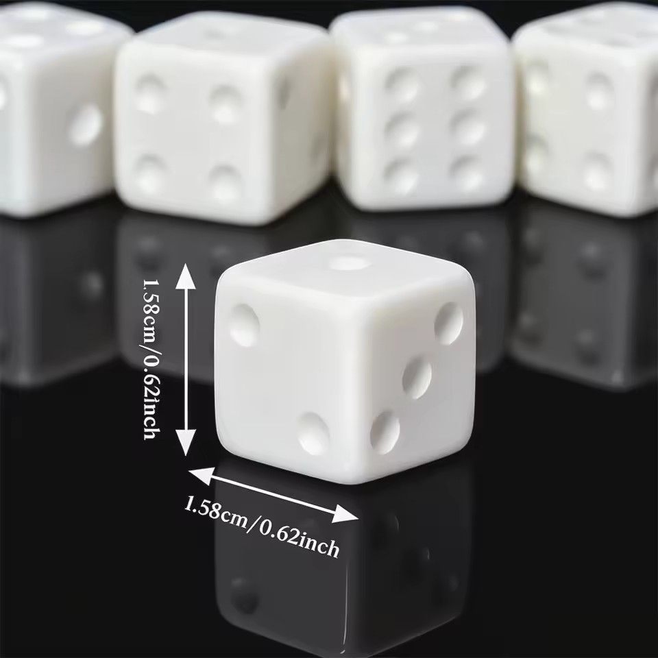 10 قطع/مجموعة من النرد الأبيض  - مراجعة Puzzle Blank White وسعره