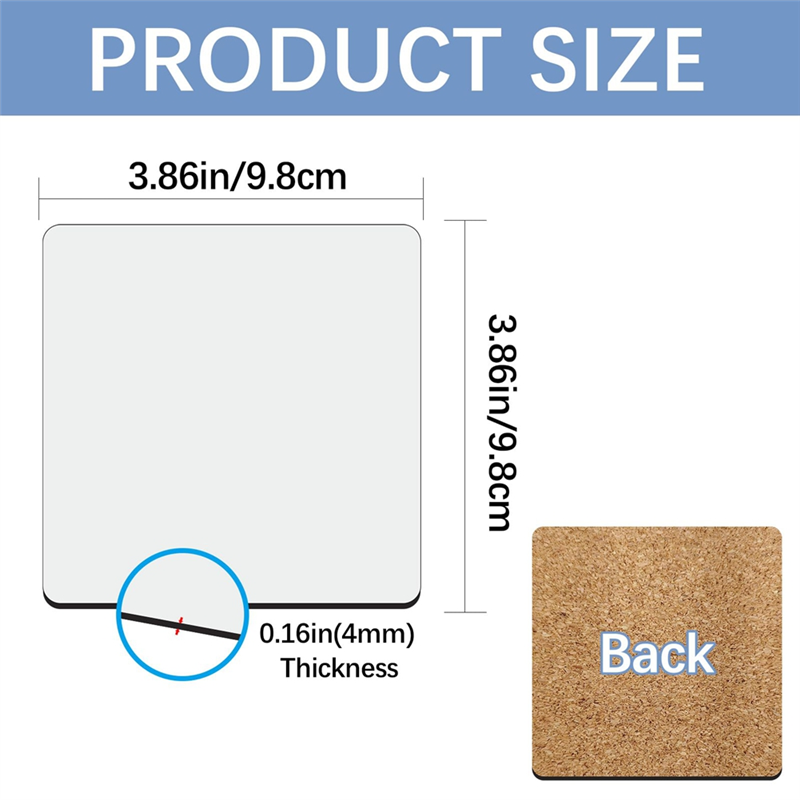 HGHO الوقايات السيارات التسامي - مراجعة Coaster Sublimation Blank وسعره