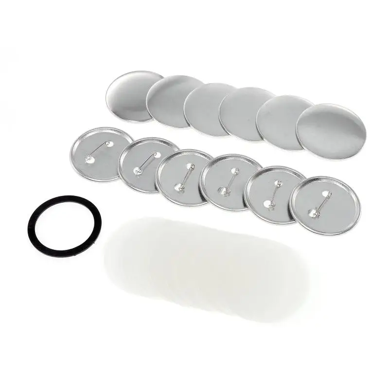 100 قطعة من أجزاء صانع الشارات - مراجعة Button Badge Blank وسعره