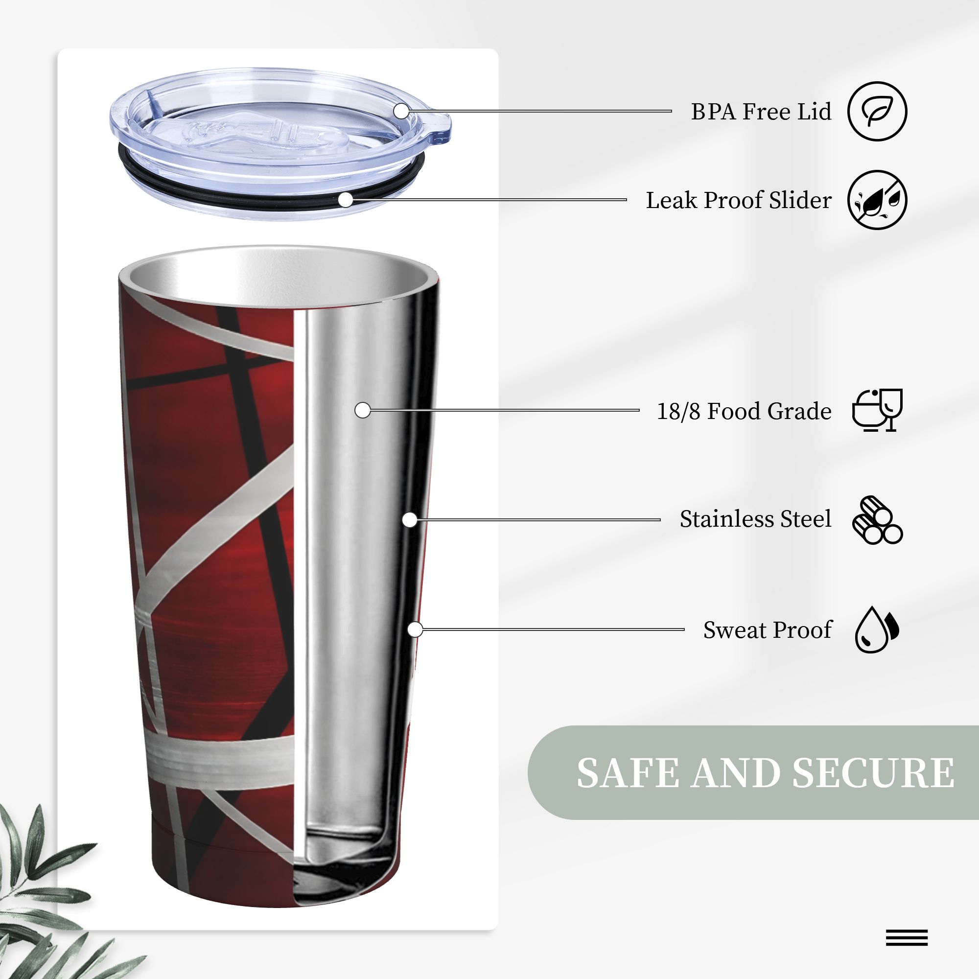 كوب حراري معزول بتفريغ الهواء  - مراجعة Tumbler 20Oz White وسعره
