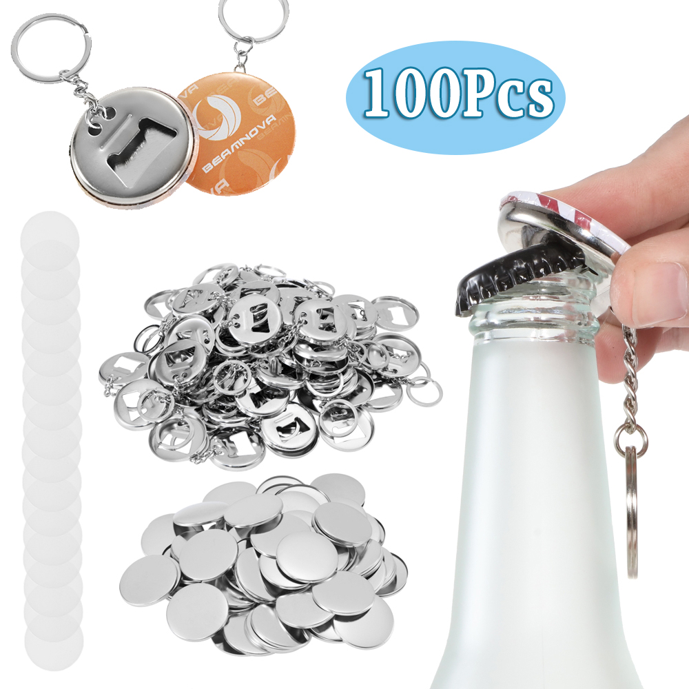 100 قطعة مواد شارة فتاحة الزجا - مراجعة Button Badge Blank وسعره