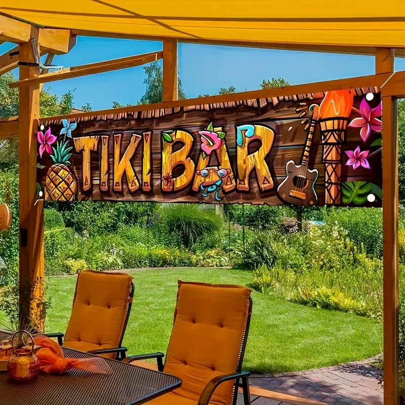 لافتة Tiki Bar الاستوائية لشاط - مراجعة Yard Sign Blank وسعره