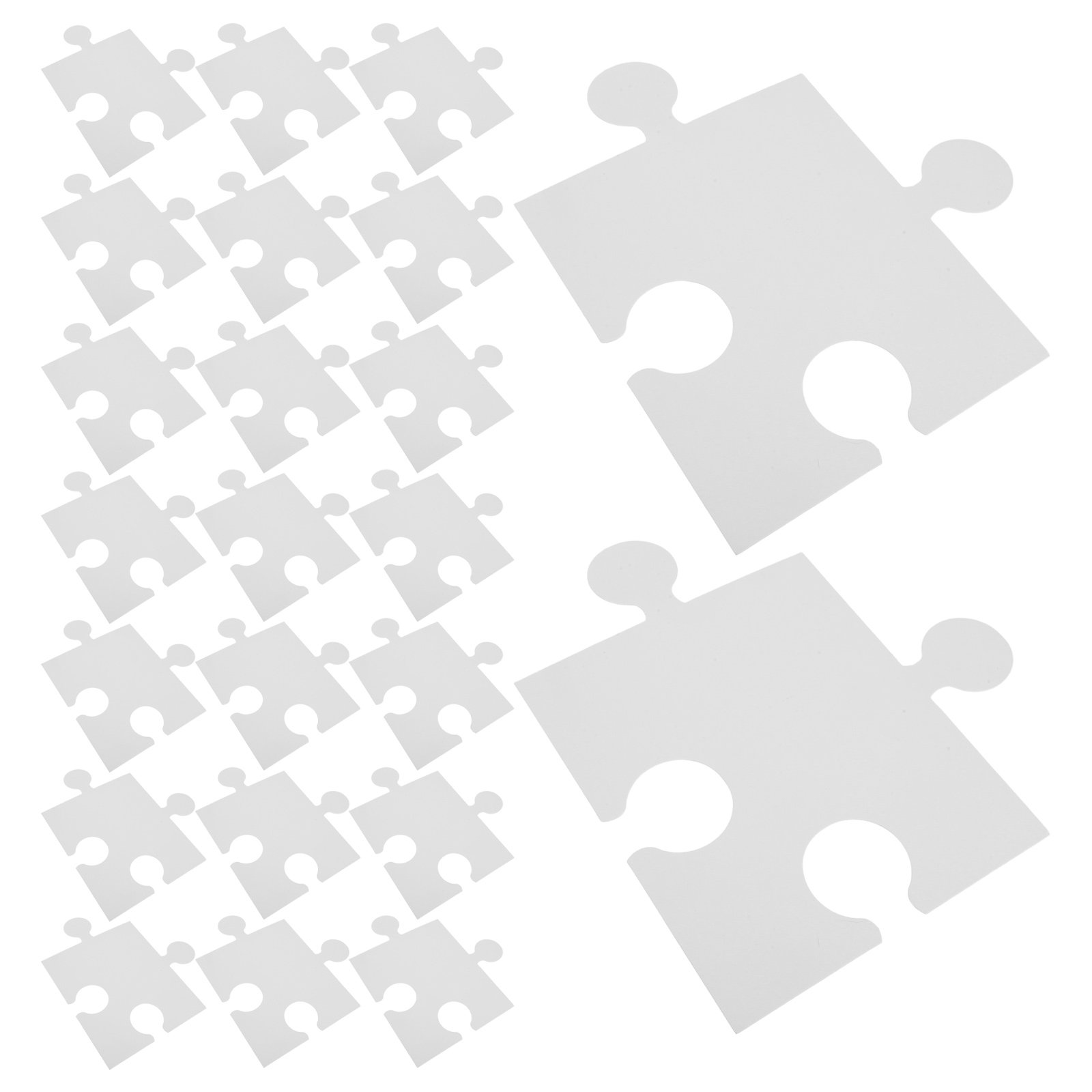 60 قطعة من قطع الألغاز الورقية - مراجعة Puzzle Blank White وسعره